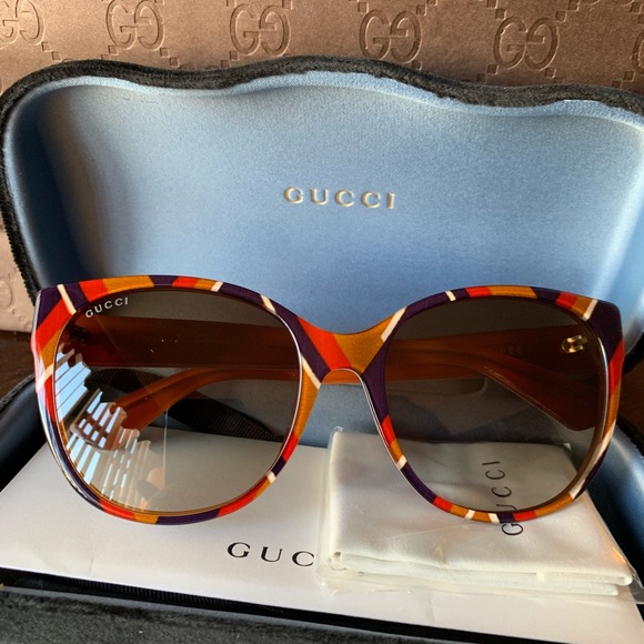 Gucci Accessories - Authentic Gucci 52 Round Cat eye Acetate Sunglasse